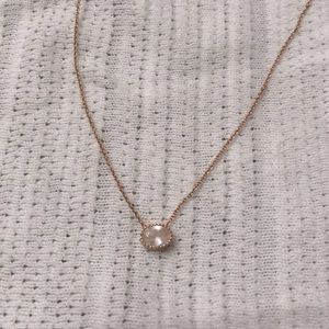 Rose Gold Oval Diamond Necklace
